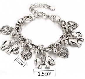 Ƴ  Primo Pulseira Silver Elephant 3