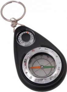  Munkees Compass with Thermometer (1012-3154-BK)