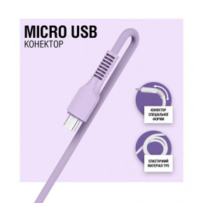  ACCLAB AL-CBCOLOR-M1PP USB-microUSB 1.2 Purple (1283126518126) 4