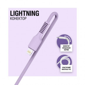  ACCLAB AL-CBCOLOR-L1PP USB-Lightning 1.2 Purple (1283126518218) 4