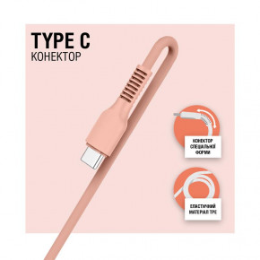  ACCLAB AL-CBCOLOR-T1PH USB-USB Type-C 1.2 Peach (1283126518263) 4