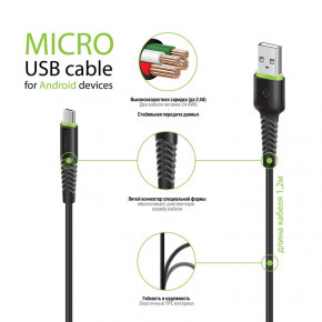  Intaleo CBFLEXM2 USB-microUSB 2 Black (1283126521430) 3