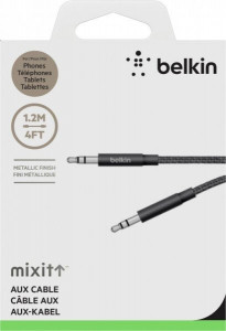  Belkin jack 3.5mm - jack 3.5mm Premium 1.2m, black (AV10164BT04-BLK) 3