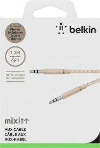  Belkin jack 3.5mm - jack 3.5mm Premium 1.2m, gold (AV10164BT04-GLD) 3