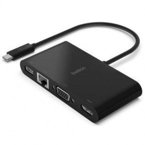  Belkin USB-C - RJ45 - HDMI - VGA - USB-A black (AVC005BTBK)