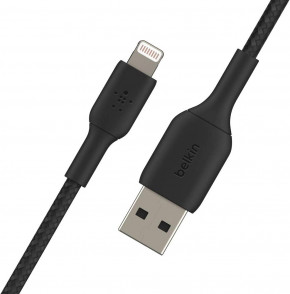  Belkin USB-A - Lightning, BRAIDED, 0.15m, black (CAA002BT0MBK) 5