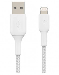  Belkin USB-A - Lightning, BRAIDED, 0.15m, white (CAA002BT0MWH) 4