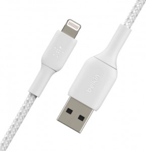  Belkin USB-A - Lightning, BRAIDED, 0.15m, white (CAA002BT0MWH) 5