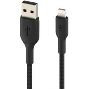  Belkin USB-A - Lightning, BRAIDED, 2 , Black (CAA002BT2MBK) 3