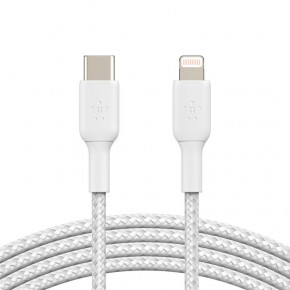  Belkin USB- - Lightning, BRAIDED, 1m, white (CAA004BT1MWH)