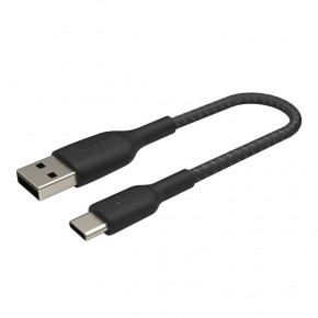  Belkin USB-A - USB-, BRAIDED, 0.15m, black (CAB002BT0MBK)