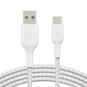  Belkin USB-A - USB-, BRAIDED, 0.15m, white (CAB002BT0MWH)