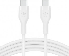  Belkin USB-C - USB-C SILICONE 2m White (CAB009BT2MWH)