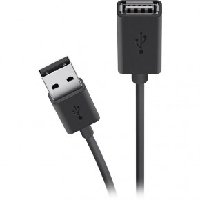  Belkin USB-A - USB-AF, (AM/AF) Extension cable 4.8m, black (F3U153BT4.8M)