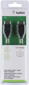  Belkin HDMI (AM/AM) High Speed Ethernet 2m Black (F3Y020BT2M)