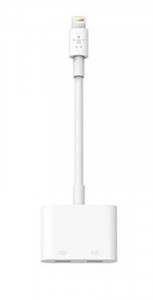  Lightning-Lightning 2x Audio+Charge RockStar Belkin 0.1m White (F8J198btWHT)