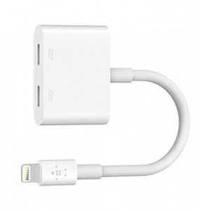  Lightning-Lightning 2x Audio+Charge RockStar Belkin 0.1m White (F8J198btWHT) 3