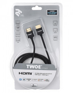  2E Ultra Slim HDMI - HDMI V 2.0 (M/M), 2 ,  (2EW-1119-2m) 4