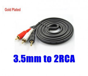  AUX Audio 3.5 - RCAx2 M/M 5.0 (B00080)