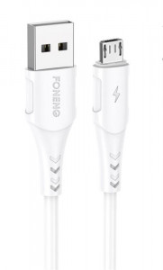  Foneng X81 1M Cable USB - microUSB 2.1A 1 White (X81-CA-MU)