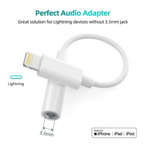  Lightning  - 3.5 4pin (F) Audio DAC Chip 96kHz MFi,  0.1 ,  Choetech (AUX005) 4