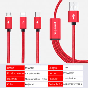   3  1 ESSAGER (micro USB, Type-C, iPhone) 1.2 4