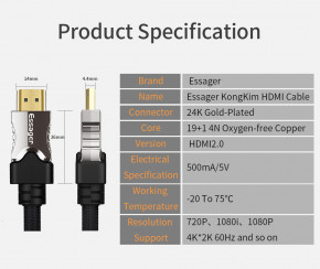   Essager HDMI-HDMI, 3   (E1129-3) 3