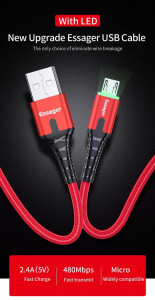   Essager USB - micro USB 3 A 1   (E1156) 5