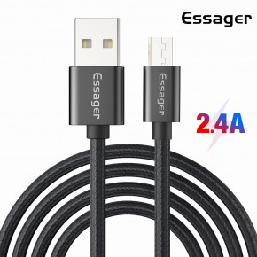   Essager USB - micro USB 2.4 A 1  Black (E1188) 3