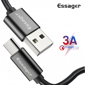   Black ESSAGER USB Type-C 3A 1