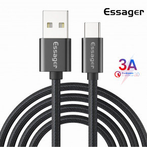   Black ESSAGER USB Type-C 3A 1 3