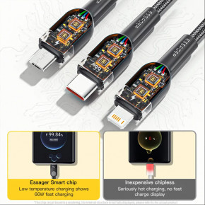   Essager 3  1 Swift micro USB - Type-C - Lightning 66 W 1.2   (E1234) 6