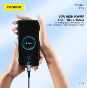  Foneng X92 4-in-1 (60W) USB/USB-C - USB-C/Lightning 1 Black (X92-CA-FIO) 4