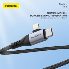  Foneng X92 4-in-1 (60W) USB/USB-C - USB-C/Lightning 1 Black (X92-CA-FIO) 5