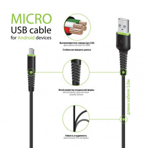  Intaleo CBFLEXM3 USB-microUSB 3 Black (1283126487491) 3