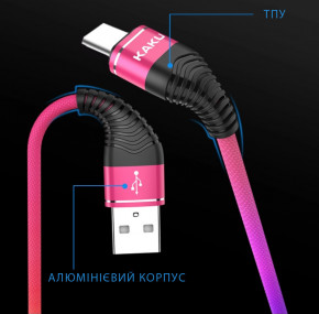 USB  Kaku KSC-109 microUSB 3.2A/1.2m - Rainbow 8