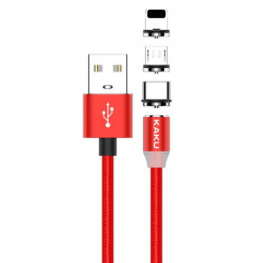   3  1 Kaku KSC-320 USB Type-C / Lightning / MicroUSB 1m - Red