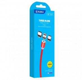   3  1 Kaku KSC-320 USB Type-C / Lightning / MicroUSB 1m - Red 4