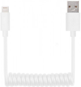  TOTO TKR-52 Spring wire USB cable Lightning 1,2m White #I/S