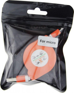  TOTO TKX-66 Flat USB cable microUSB 1m Orange #I/S 3