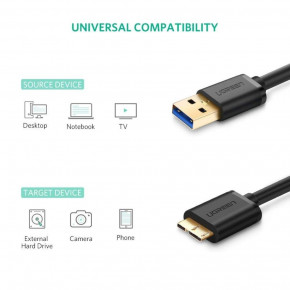  UGREEN US130 USB Type A Micro 1m Black (UGR-10841) 4