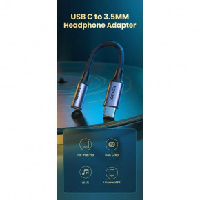  UGREEN AV161 USB Type-C AUX 3,5 mm female 0,1m Space Gray (UGR-80154) 3