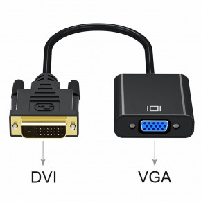  U&P DVI-D 24 1pin M - VGA 15pin F 1080p 0.24  Black (CC-DDTVA-BK) 3