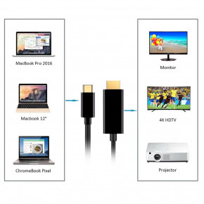  U&P USB 3.1 Type-C - HDMI 4K 1.8  Black (CC-UTCTH-BK) 5