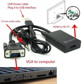 - U&P VGA - HDMI 0.2  Black (CC-VATHA-BK) 5