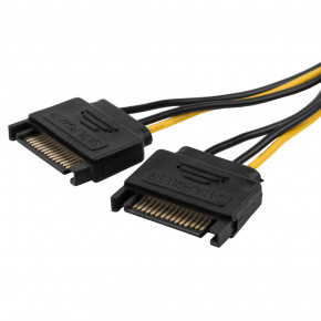     U&P ATX 6 pin - 2 x SATA 15 pin 0.2  Black/Yellow (WAZ-6-2S-BY) 4