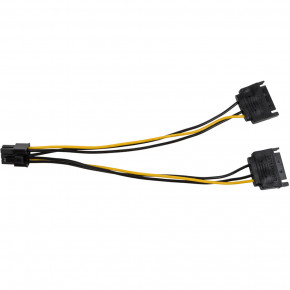     U&P ATX 6 pin - 2 x SATA 15 pin 0.2  Black/Yellow (WAZ-6-2S-BY) 5