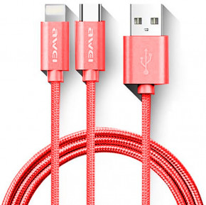  Awei CL-984 2in1 cable 1m Red