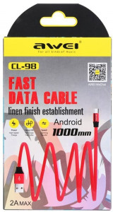  Awei CL-98 Micro cable 1m Red 3