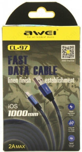  AWEI CL-97 Lightning cable 1m Blue #I/S 3